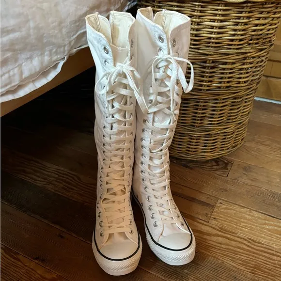 Converse Knee High Chuck Taylor White Sneakers
