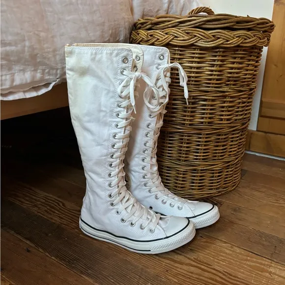 Converse Knee High Chuck Taylor White Sneakers