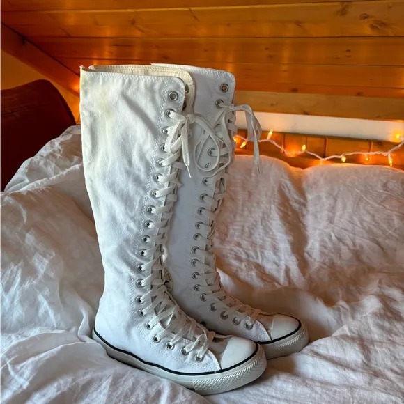 Converse Knee High Chuck Taylor White Sneakers