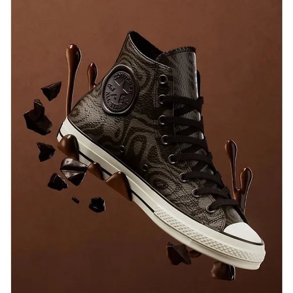 Converse Leather All Stars Wonka Chuck 70 Chocolate Swirl Leather