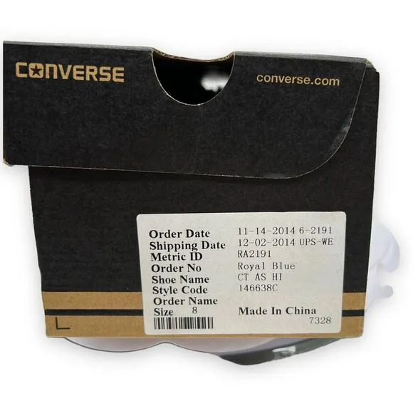 Converse Shoes‎ Mens 8 Blue Chuck Taylor Columbus Indiana Limited Edition