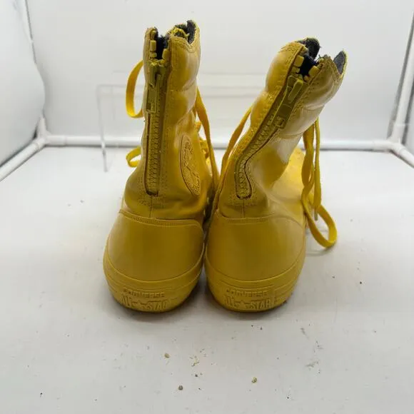 Converse Shoes Womens 10 ? Yellow All Star Hi Rise Rubber rain 66 Rare