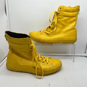 Converse Shoes Womens 10 ? Yellow All Star Hi Rise Rubber rain 66 Rare