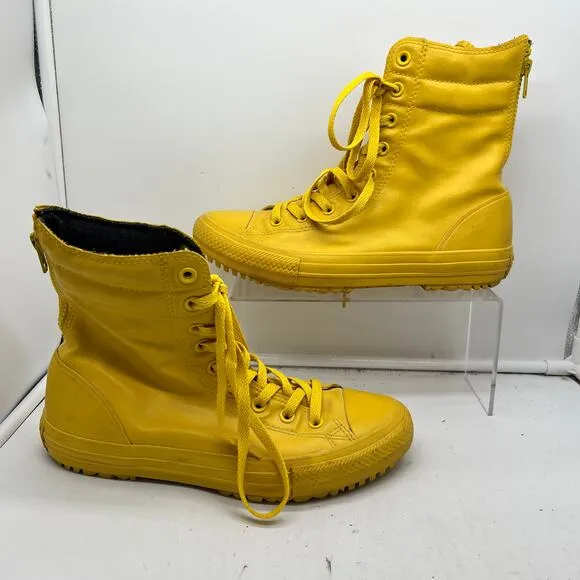 Converse Shoes Womens 10 ? Yellow All Star Hi Rise Rubber rain 66 Rare