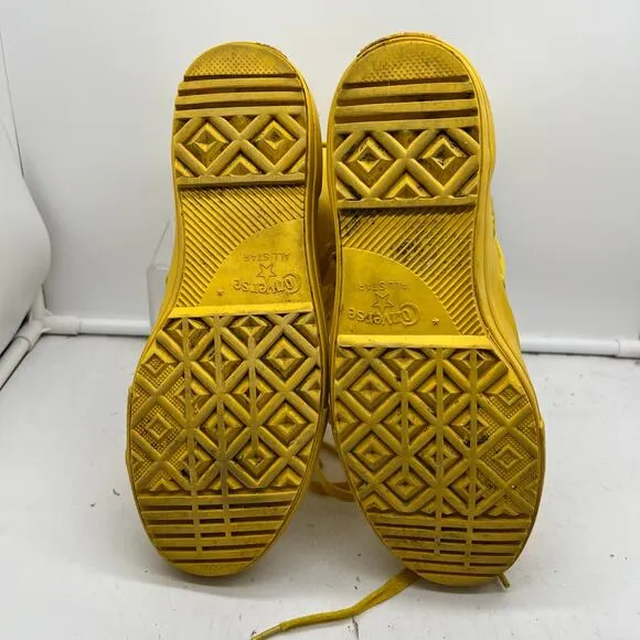 Converse Shoes Womens 10 ? Yellow All Star Hi Rise Rubber rain 66 Rare