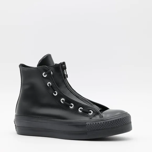 Converse Women's Chuck Taylor All Star Lift Platform Leather Shoes Black Size 6
