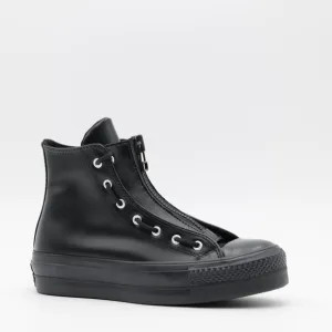 Converse Women's Chuck Taylor All Star Lift Platform Leather Shoes Black Size 6