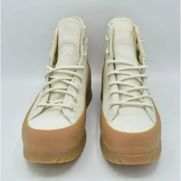 Converse Womens Size 10 Lugged Winter 2.0 All Star Hi Egret White Shoes Sneakers