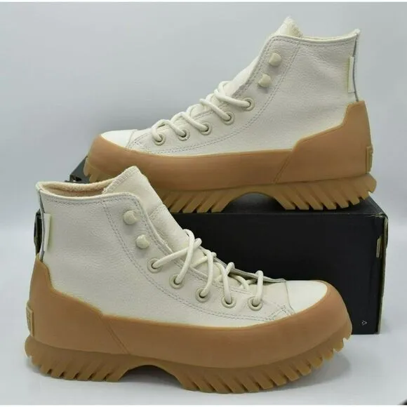 Converse Womens Size 10 Lugged Winter 2.0 All Star Hi Egret White Shoes Sneakers