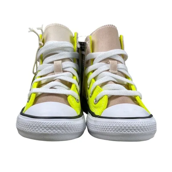 Converse Youth Boy's Yellow Chuck Taylor Uv Light Hi Top Sz 11C - NWT
