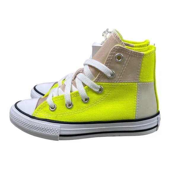Converse Youth Boy's Yellow Chuck Taylor Uv Light Hi Top Sz 11C - NWT