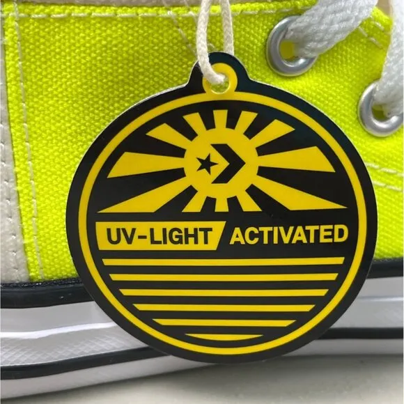 Converse Youth Boy's Yellow Chuck Taylor Uv Light Hi Top Sz 11C - NWT
