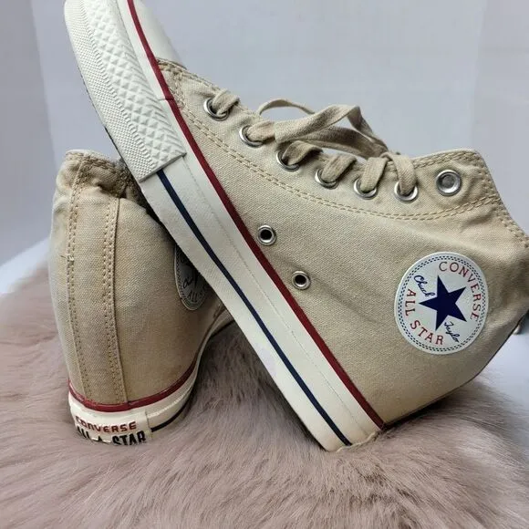 Converse Chuck Taylor All Star Lux Mid Hidden Wedge Sneaker Shoes Size8