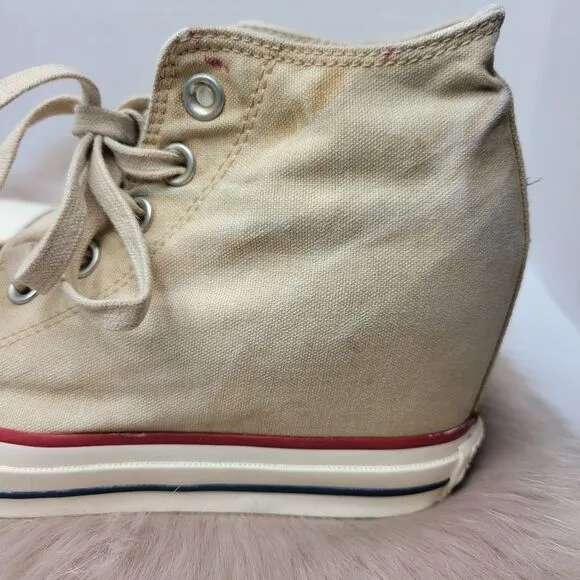 Converse Chuck Taylor All Star Lux Mid Hidden Wedge Sneaker Shoes Size8