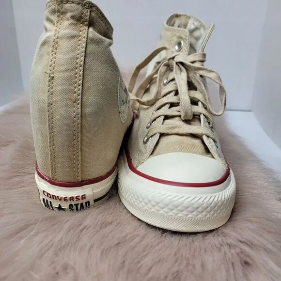 Converse Chuck Taylor All Star Lux Mid Hidden Wedge Sneaker Shoes Size8