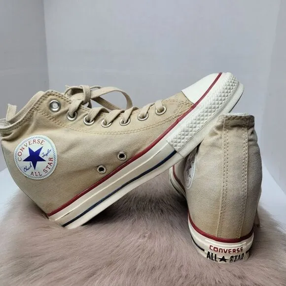 Converse Chuck Taylor All Star Lux Mid Hidden Wedge Sneaker Shoes Size8