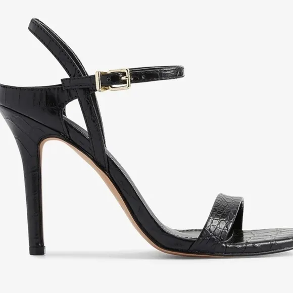 COPY - Textured Low Back Heeled Sandals express womens size 9 &amp; 10 NWT shoes