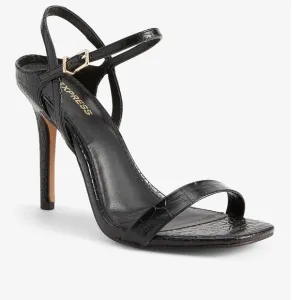 COPY - Textured Low Back Heeled Sandals express womens size 9 &amp; 10 NWT shoes