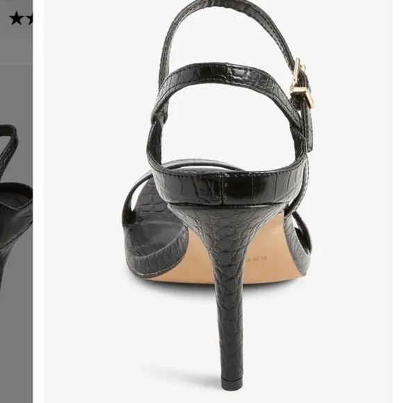 COPY - Textured Low Back Heeled Sandals express womens size 9 &amp; 10 NWT shoes