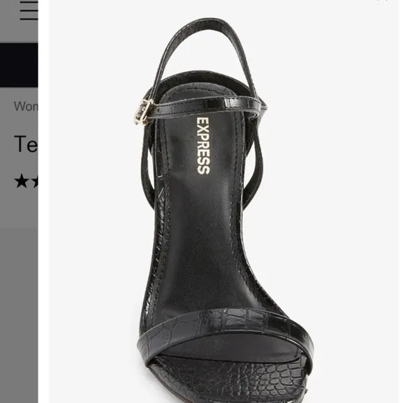 COPY - Textured Low Back Heeled Sandals express womens size 9 &amp; 10 NWT shoes