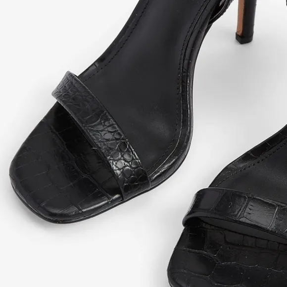 COPY - Textured Low Back Heeled Sandals express womens size 9 &amp; 10 NWT shoes