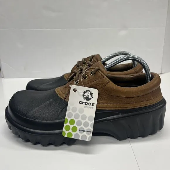 CROCS AXLE ISLANDER M9/W11 All Terrain Leather Rubber Duck Shoes Low Top Men's 9