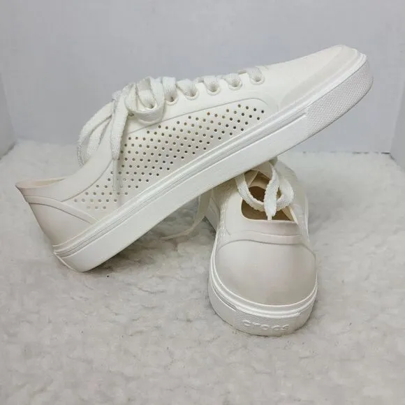 Crocs  Citilane Roka Court Shoes Men's Size 7 Breathable Casual White Sneakers