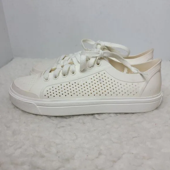 Crocs  Citilane Roka Court Shoes Men's Size 7 Breathable Casual White Sneakers