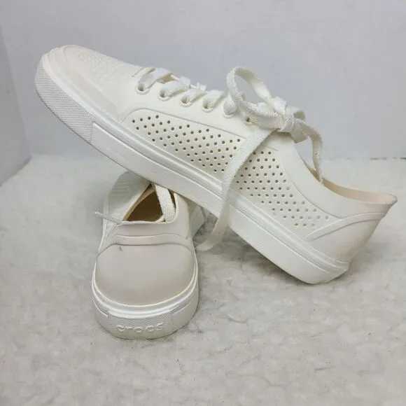 Crocs  Citilane Roka Court Shoes Men's Size 7 Breathable Casual White Sneakers
