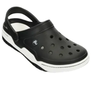 CROCS - UNISEX FRONT COURT CLOG SHOES Black &amp; White Women’s Size 8