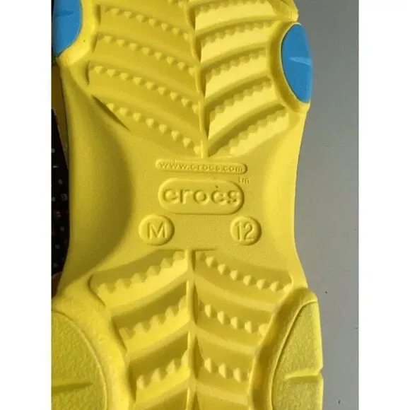 Crocs X PAC-MAN ALL-TERRAIN CLOG SHOES 209322-7C1 Only 2 Jibbitz Men's Sz 12 NEW