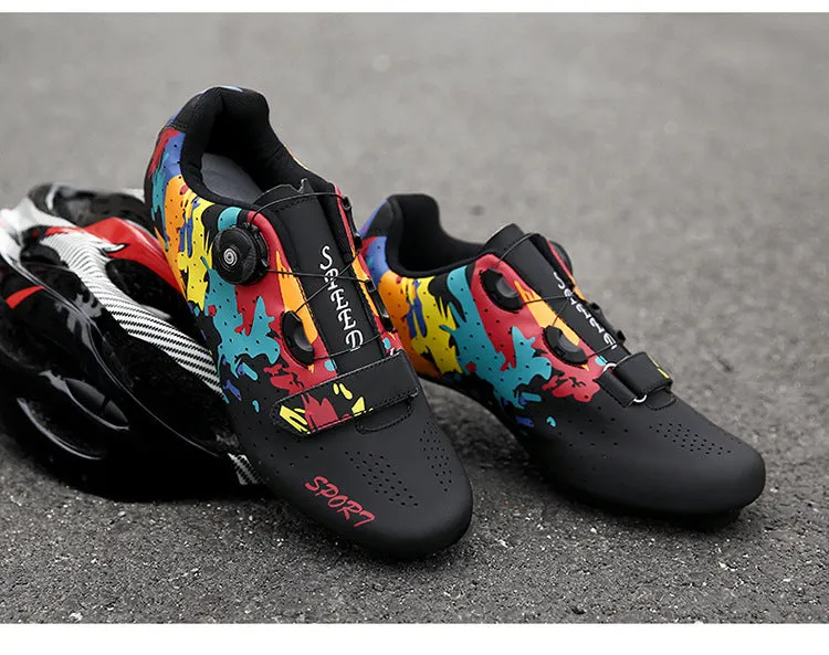 Cross-border New Arrival Road Lock Shoes Riding Shoes Men's And Women's Mountain Lock Shoes Cycling Shoes Outdoor Help Cycling Shoes