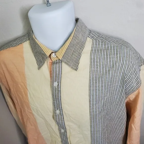 Cubavera Men's Long Sleeve Casual Button Down Shirt Size XL