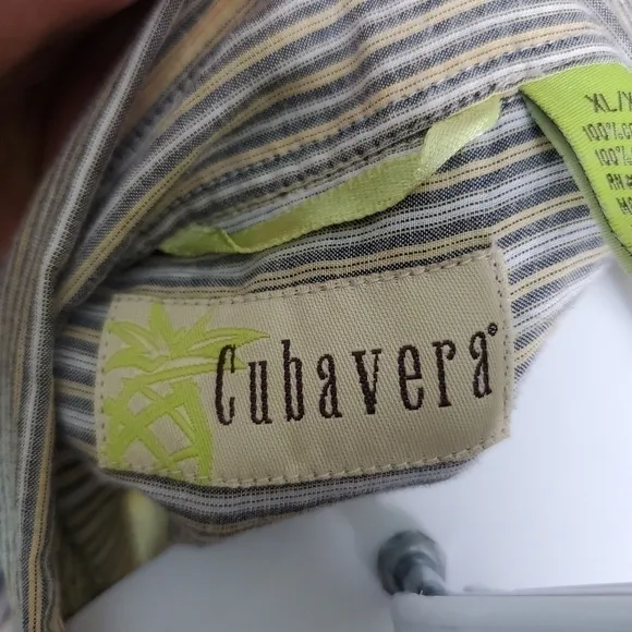 Cubavera Men's Long Sleeve Casual Button Down Shirt Size XL