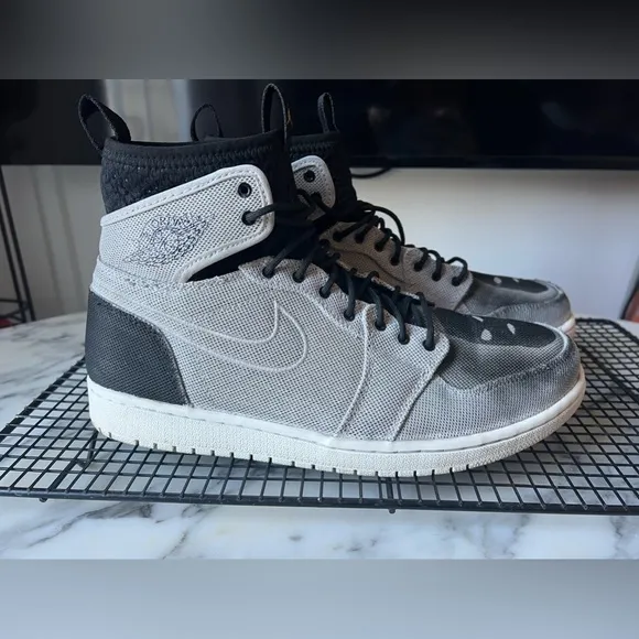 Custom Jordan One Ultra High White Gold Shoes