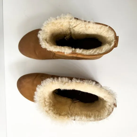 Dansko Bettie Shearling Boots Clogs Ankle Booties Nubuck Size 38 / 7.5-8