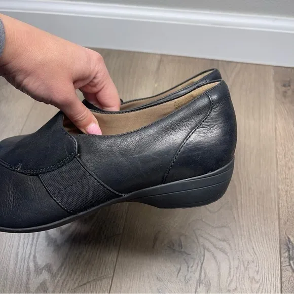 Dansko Fae Burnished Leather Slip-On Comfort Shoes Black Size 39, 8.5-9 Women’s