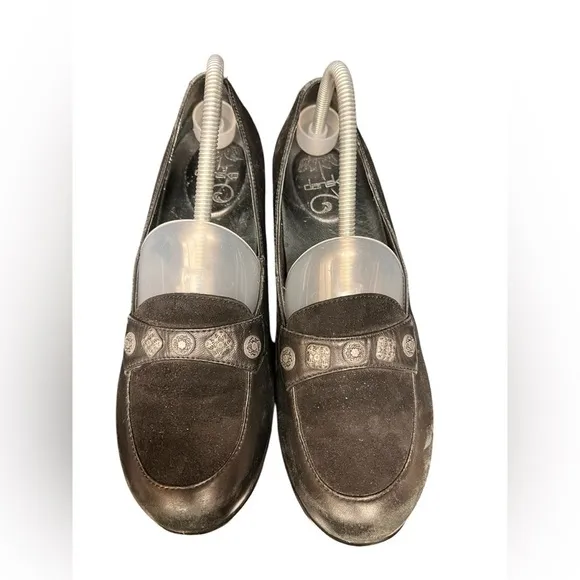 Dansko Ophelia Black Leather loafers size 40