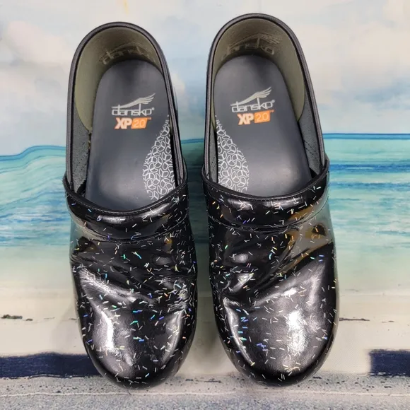 Dansko XP 2.0 Clogs Rainbow Confetti Womens 7.5-8 EUR38