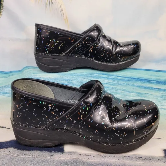 Dansko XP 2.0 Clogs Rainbow Confetti Womens 7.5-8 EUR38