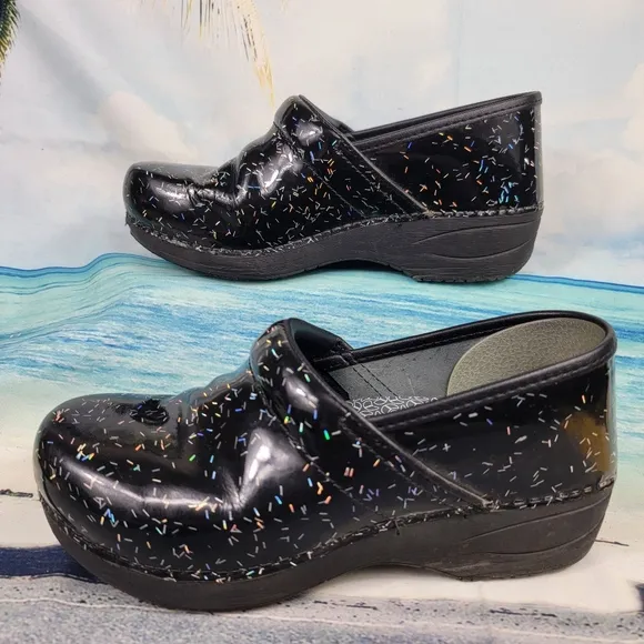 Dansko XP 2.0 Clogs Rainbow Confetti Womens 7.5-8 EUR38