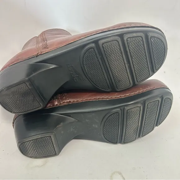 DANSKO Y2K Scout Leather Ankle Booties Brown Size 38 7.5-8