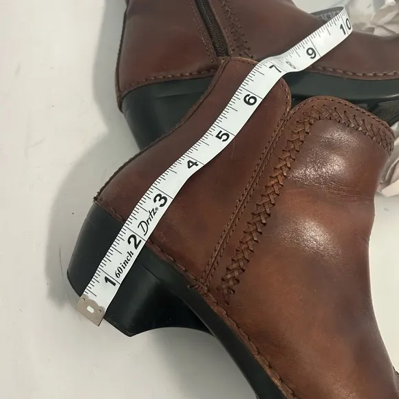 DANSKO Y2K Scout Leather Ankle Booties Brown Size 38 7.5-8
