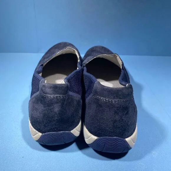 Dansko Women's Halle Navy Suede Slip On Shoes Size 39-8,5-9US Lightweight