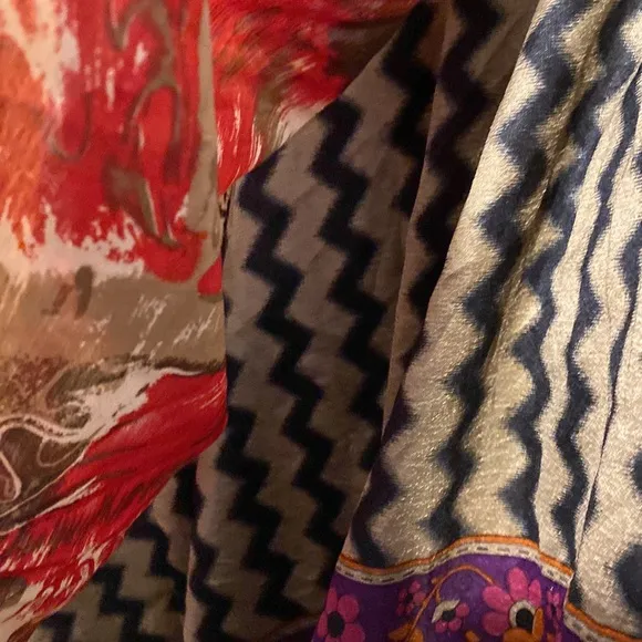 Darn Good Yarn Sari Silk Wrap skirt ankle maxi size 14-20 XL