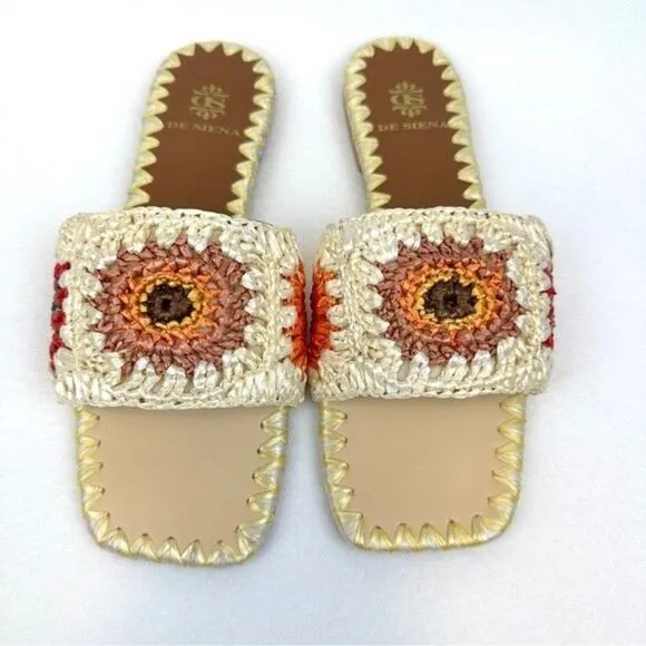 De Siena Pam Sandals Neutral Cream New in Box Handmade in Italy Anthropologie