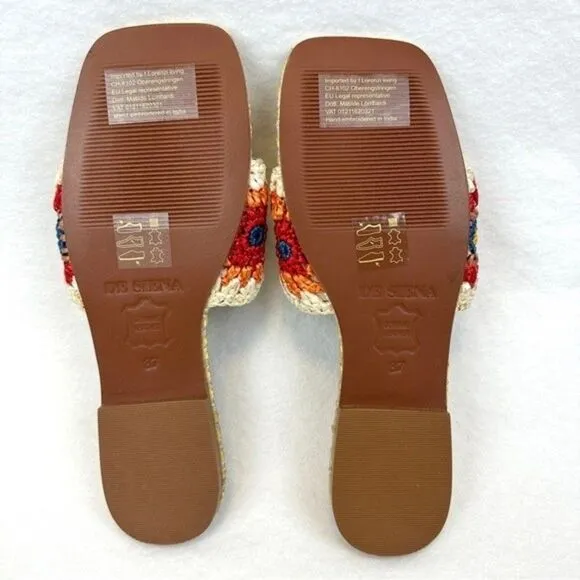 De Siena Pam Sandals Neutral Cream New in Box Handmade in Italy Anthropologie