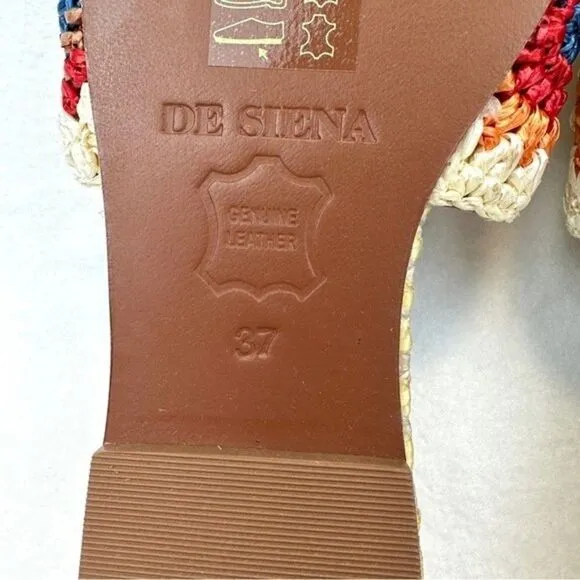 De Siena Pam Sandals Neutral Cream New in Box Handmade in Italy Anthropologie