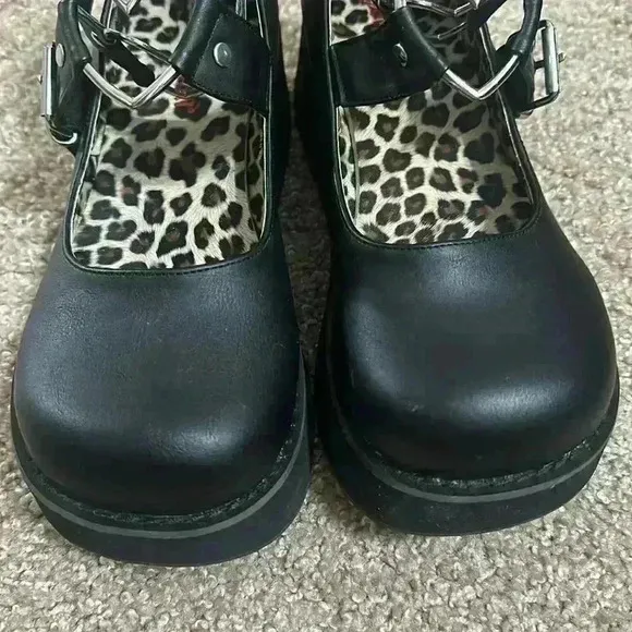 Demonia black heel shoes