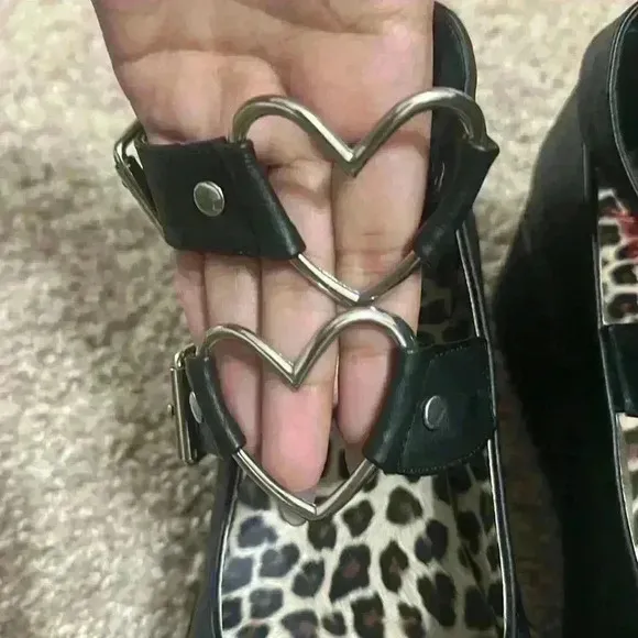 Demonia black heel shoes